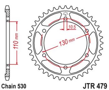 4 749 р. Звезда цепного привода JTR479 46 DID JT jtr479.46  с доставкой в г. Кемерово. Увеличить фотографию 1