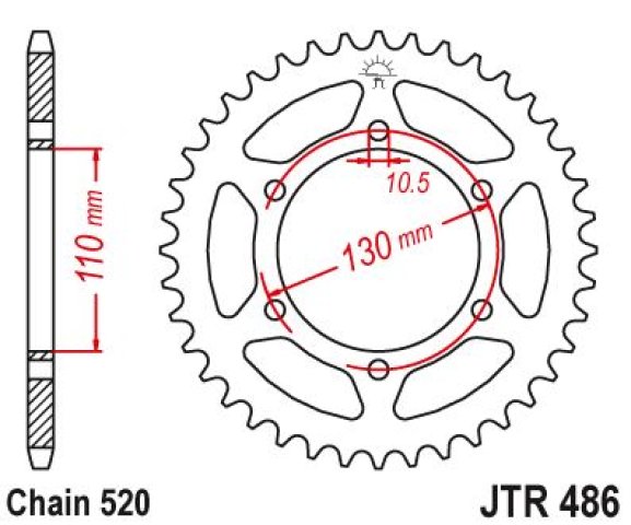 3 099 р. Звезда цепного привода JTR486 42 DID JT jtr486.42  с доставкой в г. Кемерово