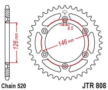 3 169 р. Звезда цепного привода JTR808 47 DID JT jtr808.47  с доставкой в г. Кемерово. Увеличить фотографию 1