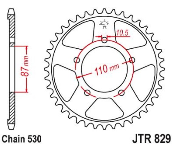 4 399 р. Звезда цепного привода JTR829 47 DID JT jtr829.47  с доставкой в г. Кемерово