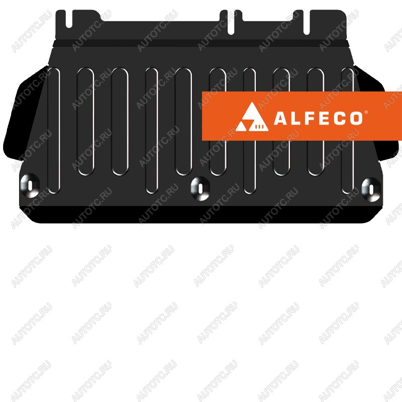 9 849 р. Защита РК (V-3,0 EcoBoost V6 бензин) ALFECO  Ford Ranger (2022-2025) DoubleCab (алюминий 3 мм)  с доставкой в г. Кемерово
