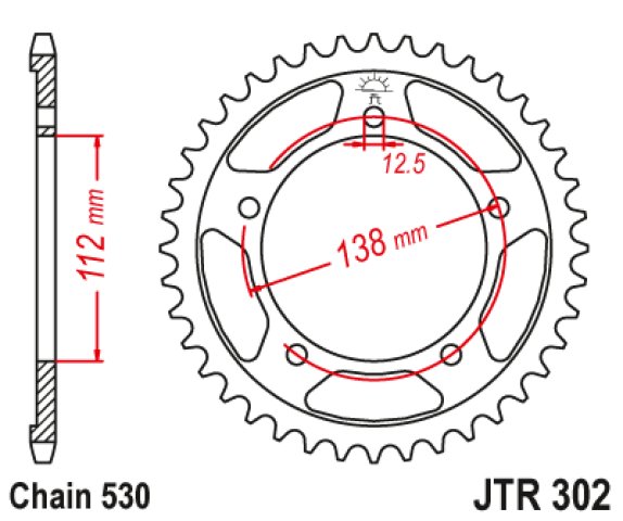 4 099 р. Звезда цепного привода JTR302 43ZBK  jtr302.43zbk  с доставкой в г. Кемерово