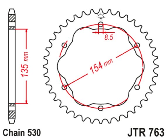 4 499 р. Звезда цепного привода JTR763 40  jtr763.40  с доставкой в г. Кемерово
