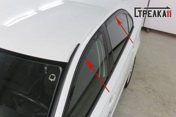Дефлекторы окон 2D Стрелка11 Volkswagen Polo 5 седан дорестайлинг (2009-2015)
