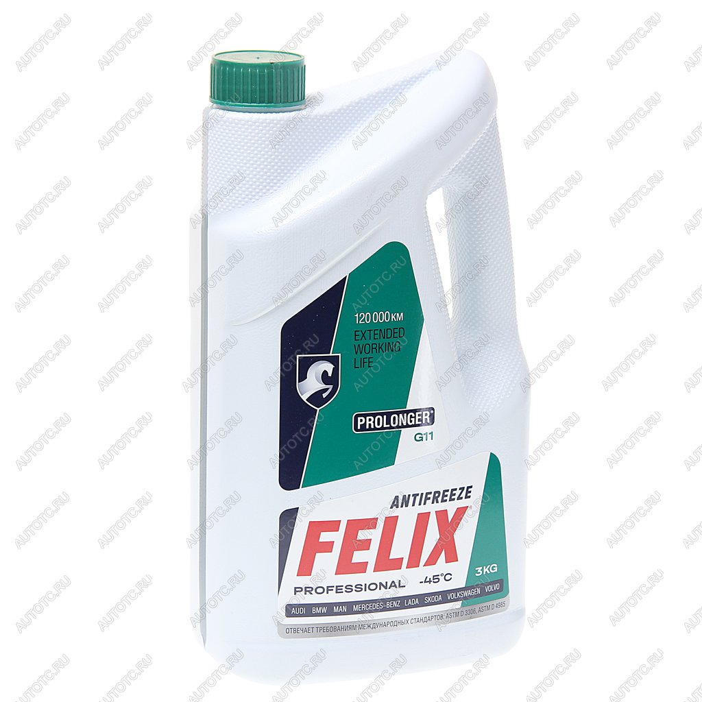 869 р. Антифриз зеленый -40C 3кг G11 Prolonger HOAT FELIX  с доставкой в г. Кемерово