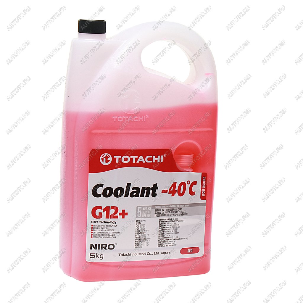1 179 р. Антифриз красный -40C 5кг G12+ NIRO Coolant TOTACHI  с доставкой в г. Кемерово