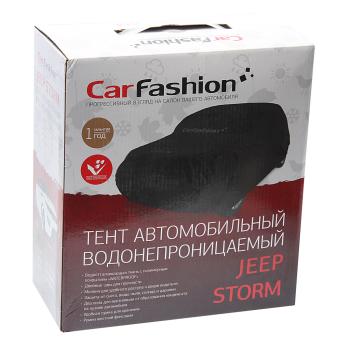 2 999 р. Тент на автомобиль (L) 485х195х185см черный Jeep-L CARFASHION  с доставкой в г. Кемерово. Увеличить фотографию 2