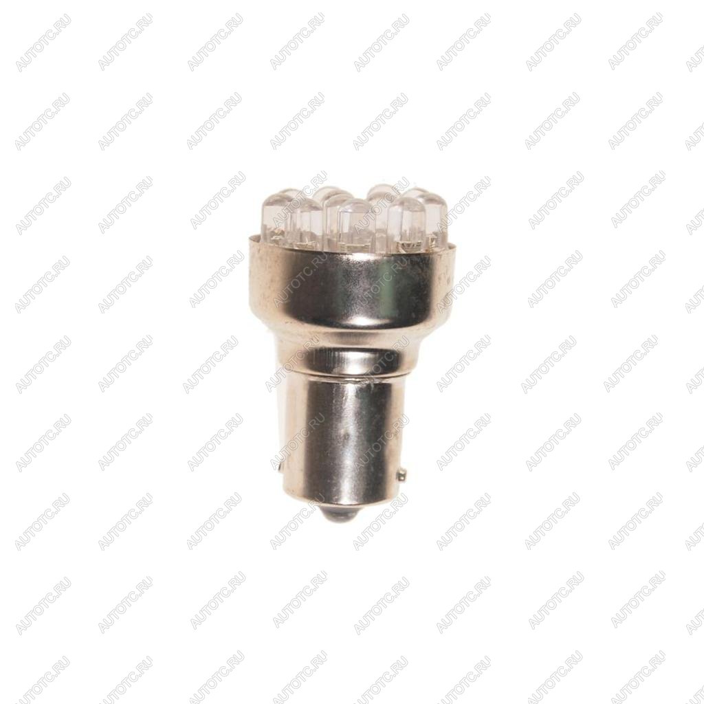 128 р. Лампа светодиодная 12V P21W BA15s 6000K 12 светодиодов MEGAPOWER  с доставкой в г. Кемерово