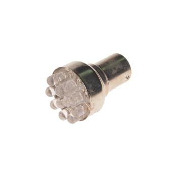 128 р. Лампа светодиодная 12V P21W BA15s 6000K 12 светодиодов MEGAPOWER  с доставкой в г. Кемерово. Увеличить фотографию 2