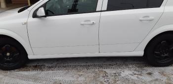 3 499 р. Пластиковые накладки порогов Фанат Тюнинг Opel Astra H хэтчбек 5дв дорестайлинг (2004-2007) (неокрашенные (глянец под окраску))  с доставкой в г. Кемерово. Увеличить фотографию 5