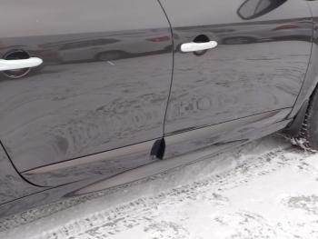 Пластиковые накладки порогов Фанат Тюнинг Renault Fluence рестайлинг (2012-2016)