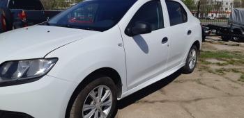 3 499 р. Пластиковые накладки порогов Фанат Тюнинг Renault Logan 1 дорестайлинг (2004-2010) (неокрашенные (глянец под окраску))  с доставкой в г. Кемерово. Увеличить фотографию 2