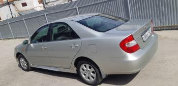 3 499 р. Пластиковые накладки порогов Фанат Тюнинг Toyota Camry XV30 дорестайлинг (2001-2004) (неокрашенные (глянец под окраску))  с доставкой в г. Кемерово. Увеличить фотографию 3