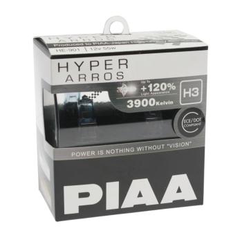 2 399 р. Лампа 12V H3 55W +120% бокс (2шт.) Hyper Arros PIAA  с доставкой в г. Кемерово. Увеличить фотографию 1