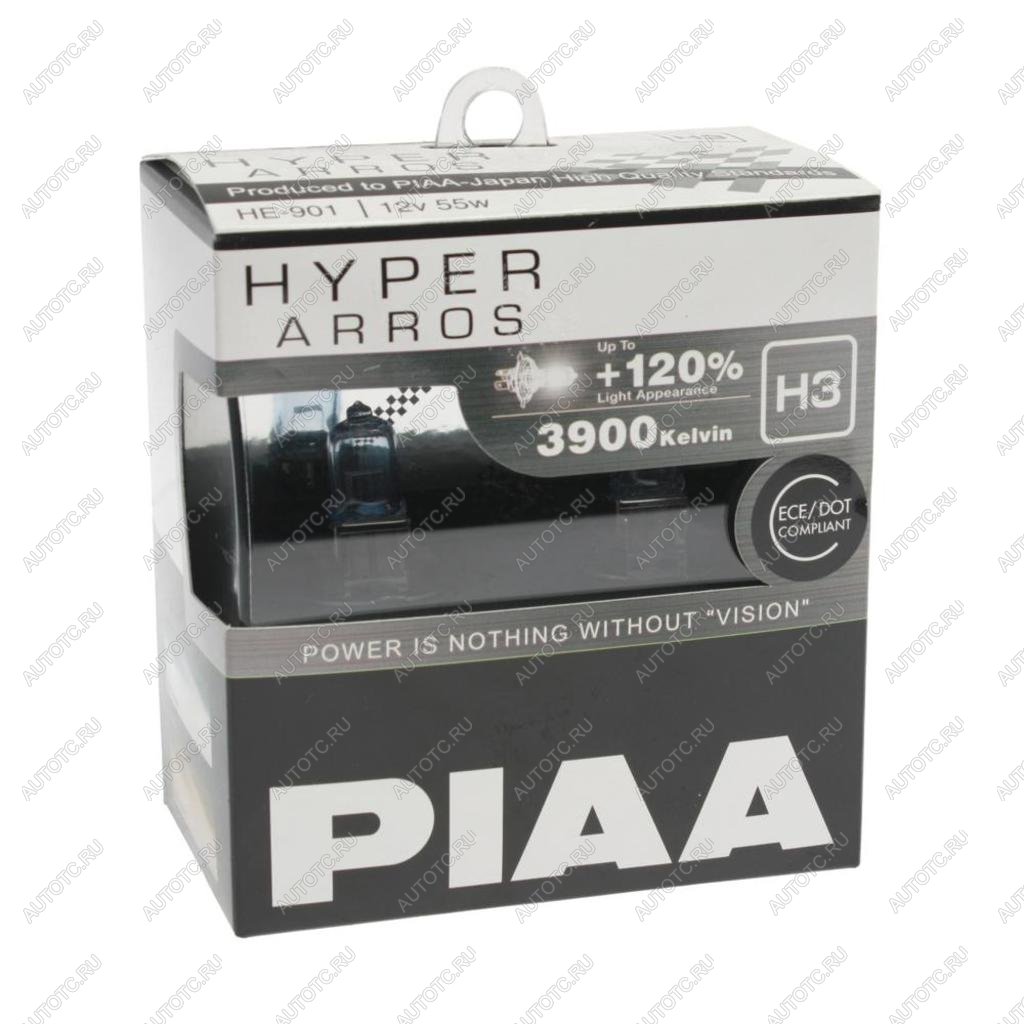 2 399 р. Лампа 12V H3 55W +120% бокс (2шт.) Hyper Arros PIAA  с доставкой в г. Кемерово