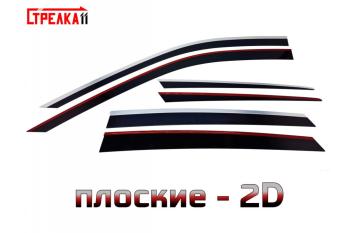 Дефлекторы окон Стрелка11 GENESIS GV80 1 JK1 (2020-2022) (черные с хром накладками)