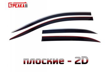 Дефлекторы окон 2D Стрелка11 ORA 03 ES11 (2023-2025) (черные с хром накладками)