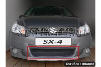Защитная сетка решетки радиатора (японская сборка) Стрелка11 Suzuki SX4 GYC21S дорестайлинг седан (2006-2012) (черная)