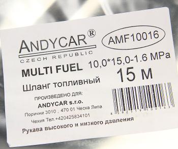3 599 р. Шланг d=10х15-1.6 топливный с внешней оплеткой (бухта 15м, цена за бухту, не режем) ANDYCAR  с доставкой в г. Кемерово. Увеличить фотографию 3