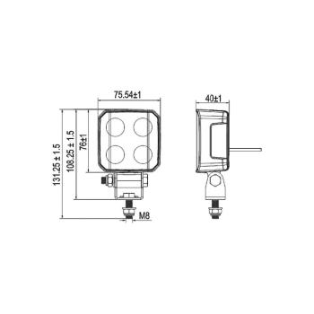3 099 р. Фара рабочего света квадратная 76x76x40мм 30Вт (4 светодиода) IP69К SolarX Flood LUMEN  с доставкой в г. Кемерово. Увеличить фотографию 5