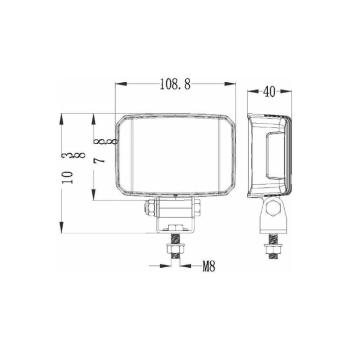 3 499 р. Фара рабочего света прямоугольная 108x78x40мм 45Вт (6 светодиодов) IP69К SolarX Flood LUMEN  с доставкой в г. Кемерово. Увеличить фотографию 5