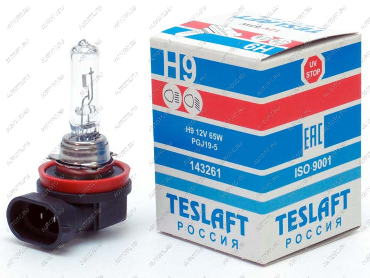 299 р. Лампа 12V H9 65W PGJ19-5 2100лм Стандарт TESLAFT (Россия)  с доставкой в г. Кемерово
