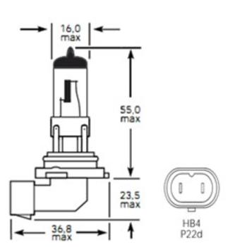 299 р. Лампа 12V HB4 51W P22d 1100лм Стандарт TESLAFT (Россия)  с доставкой в г. Кемерово. Увеличить фотографию 1