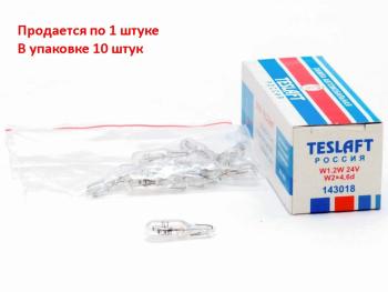 19 р. Лампа 24V W1.2W W2x4.6d 8лм Стандарт TESLAFT (Россия)  с доставкой в г. Кемерово. Увеличить фотографию 1