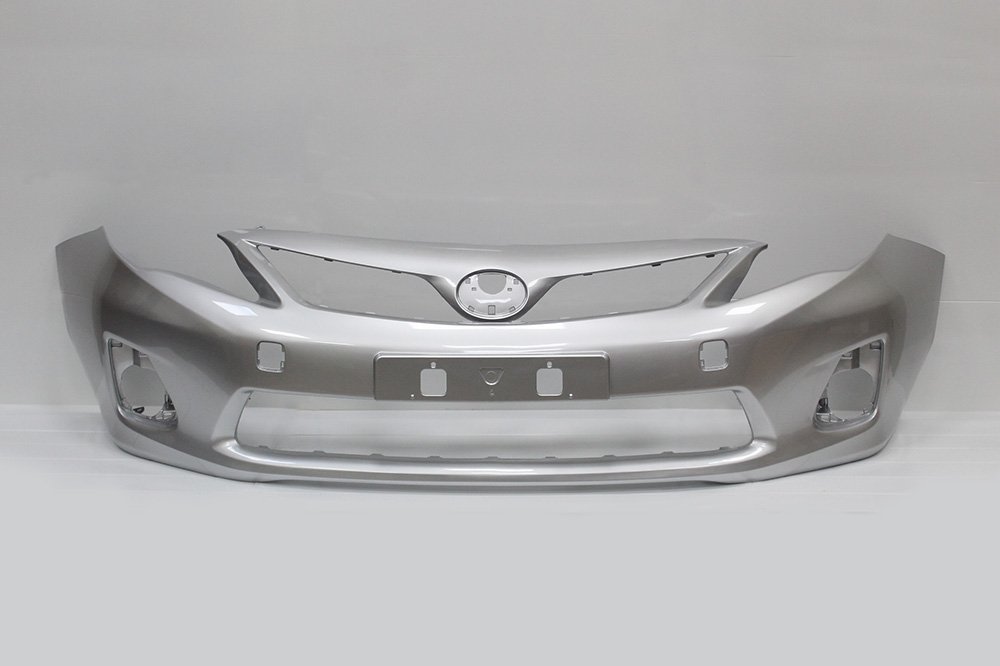 13 599 р. Бампер передний DAR (окрашенный)  Toyota Corolla  E150 (2009-2013) седан рестайлинг (Серебристый металлик (Ultra silver 1F7))  с доставкой в г. Кемерово