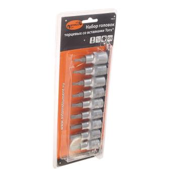 1 579 р. Набор бит-головок 12" TORX Т20-Т60 9 предметов АВТОДЕЛО  с доставкой в г. Кемерово. Увеличить фотографию 1