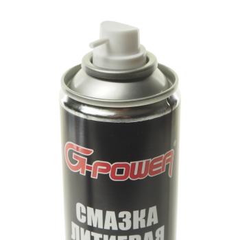 389 р. Смазка литиевая белая грязеотталкивающая 400мл аэрозоль с PTFE G-POWER  с доставкой в г. Кемерово. Увеличить фотографию 2