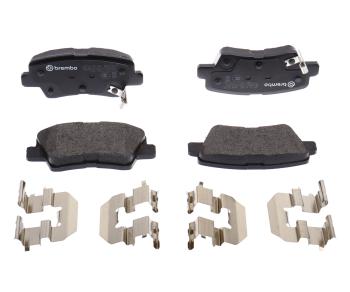 4 999 р. Колодки тормозные HYUNDAI Solaris (10-) KIA Rio (11-) задние (4шт.) BREMBO  с доставкой в г. Кемерово. Увеличить фотографию 1