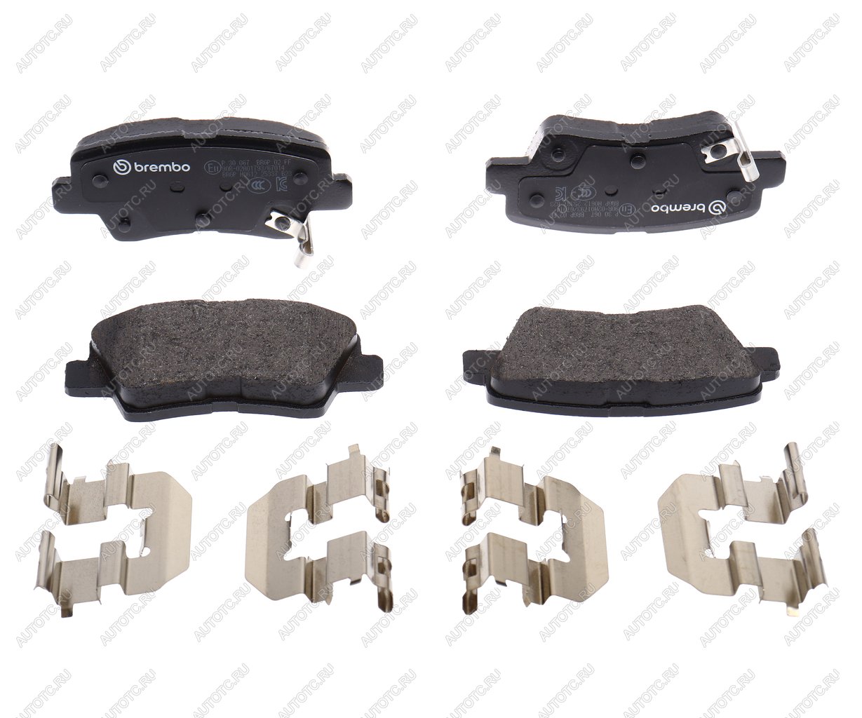 4 999 р. Колодки тормозные HYUNDAI Solaris (10-) KIA Rio (11-) задние (4шт.) BREMBO  с доставкой в г. Кемерово