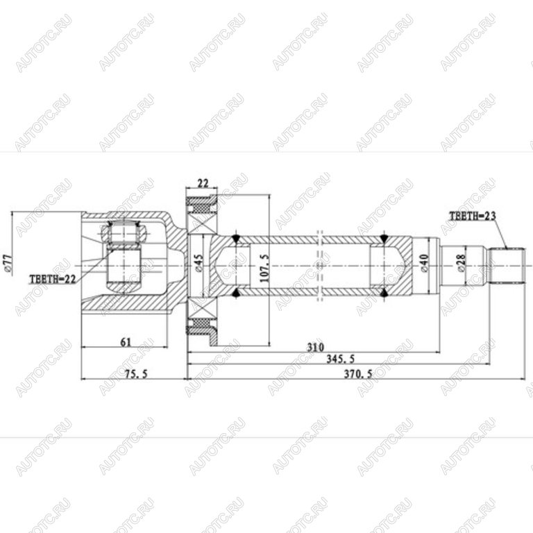 7 199 р. ШРУС внутренний FORD C-Max (07-10),Focus (04-12) правый ZIKMAR  с доставкой в г. Кемерово