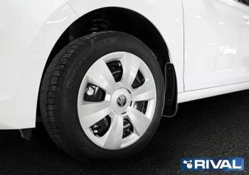 1 329 р. Брызговик SKODA Rapid (12-19) передний комплект RIVAL  с доставкой в г. Кемерово. Увеличить фотографию 2