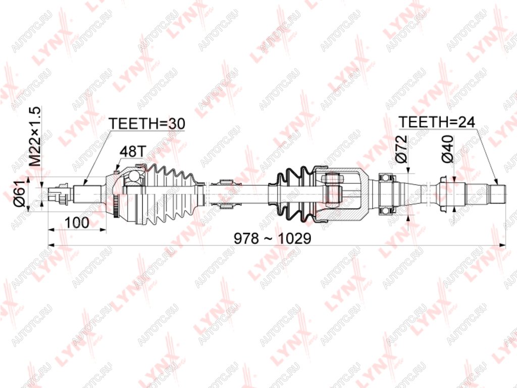 18 349 р. Вал привода TOYOTA Camry (11-) колеса переднего правого LYNX  с доставкой в г. Кемерово
