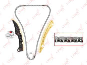 7 199 р. Комплект цепи ГРМ KIA Ceed (12-) (1.41.6) (1 цепь+башмак натяж+успокоит+натяж+1 звезда) LYNX  с доставкой в г. Кемерово. Увеличить фотографию 1