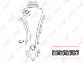 18 499 р. Комплект цепи ГРМ HONDA Accord (03-) (2.4) (2 цепи+башмак натяж+3 успокоит+2 натяж+3 звезды) LYNX  с доставкой в г. Кемерово. Увеличить фотографию 1