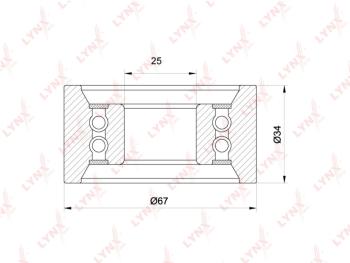 1 369 р. Ролик ГРМ PEUGEOT Boxer CITROEN Jumper (99-) FIAT Ducato (82-) (2.4 D-2.8 TDI) обводной LYNX  с доставкой в г. Кемерово. Увеличить фотографию 1