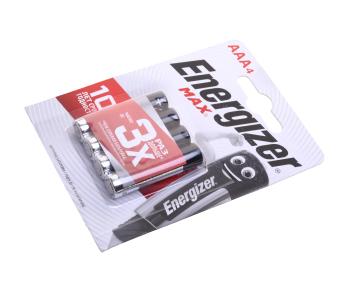 339 р. Батарейка AAA LR03 1.5V блистер 4шт. Alkaline Max ENERGIZER  с доставкой в г. Кемерово. Увеличить фотографию 1