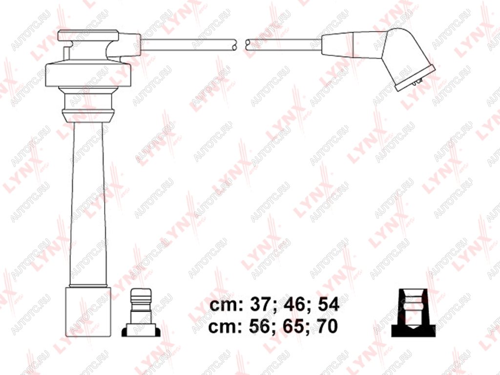 8 249 р. Провод высоковольтный MITSUBISHI Pajero 2 (94-97) (3.03.5) комплект LYNX  с доставкой в г. Кемерово