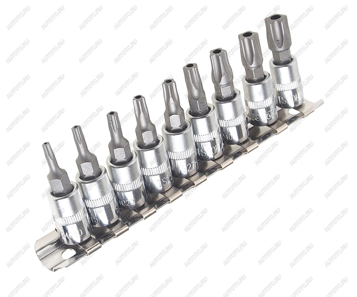 1 599 р. Набор бит-головок 14" TORX 5-ти гранных TS10H-TS50H 9 предметов JTC  с доставкой в г. Кемерово
