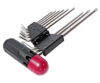 1 969 р. Набор ключей TORX T10Н-Т50H Г-образных с отверстием 9 предметов JTC  с доставкой в г. Кемерово. Увеличить фотографию 2