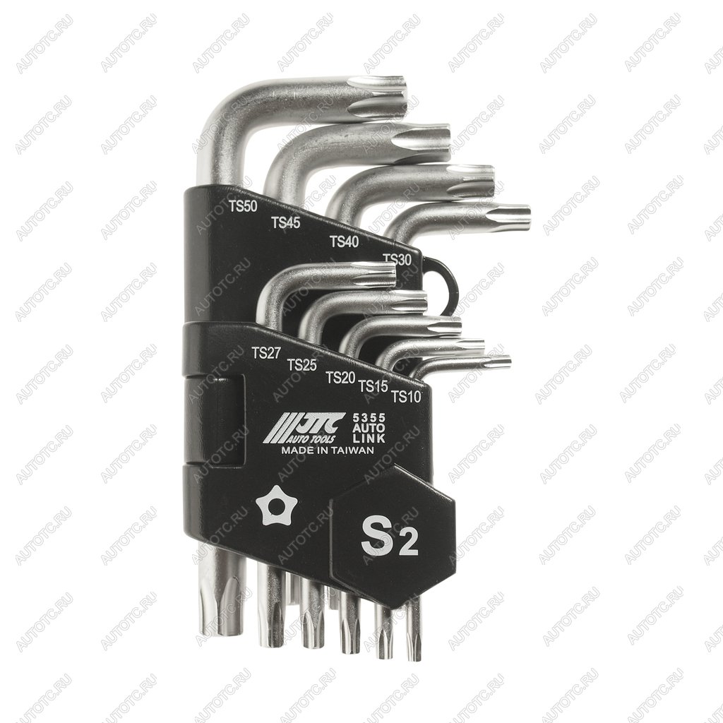 1 289 р. Набор ключей TORX ТS10-ТS50 пятилучевых Г-образных с отверстием 9 предметов JTC  с доставкой в г. Кемерово
