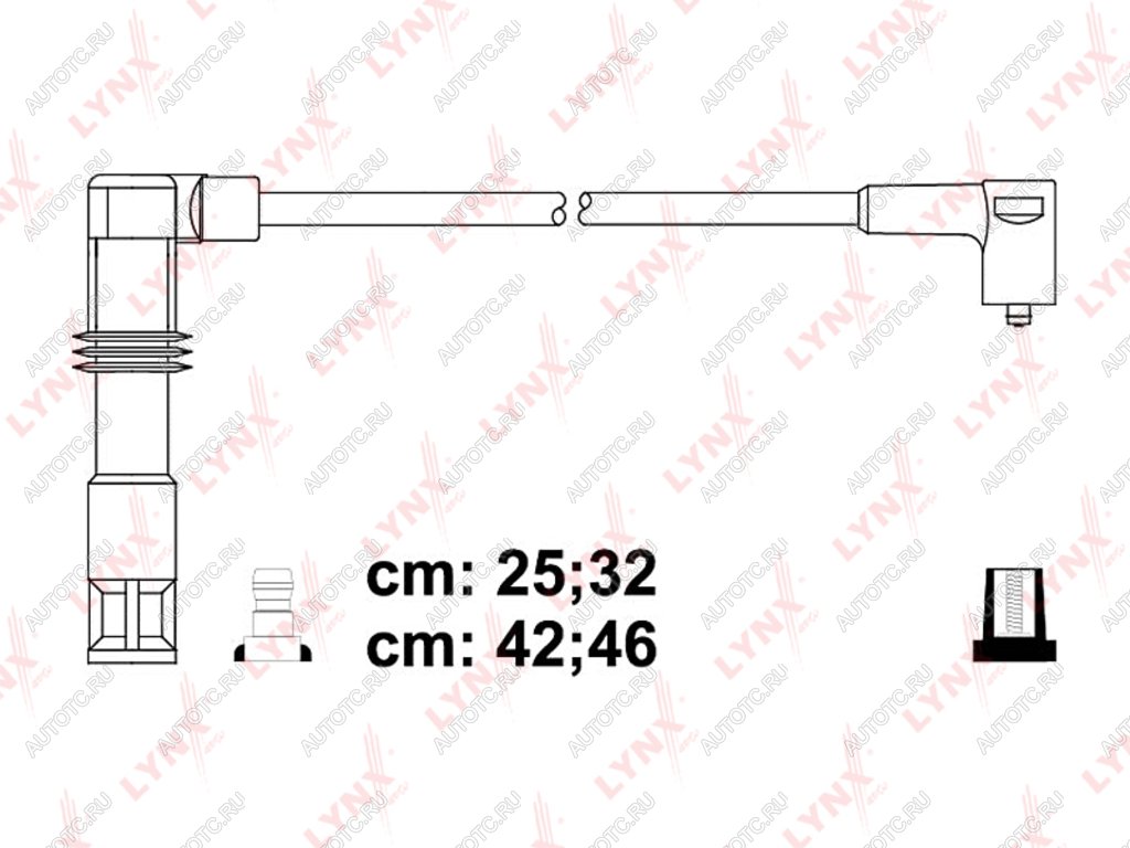 4 399 р. Провод высоковольтный VW Golf 4,Polo AUDI A3 SKODA Fabia,Octavia (1.41.6) (16V) комплект LYNX  с доставкой в г. Кемерово