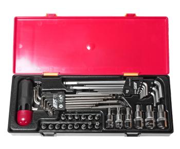 8 849 р. Набор инструментов TORX,HEX (ключи,головки с насадками) 40 предметов в кейсе JTC  с доставкой в г. Кемерово. Увеличить фотографию 2