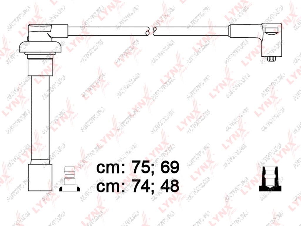 2 999 р. Провод высоковольтный HONDA Accord (90-98) (1.82.02.2),Civic (87-01) (1.31.6) комплект LYNX  с доставкой в г. Кемерово