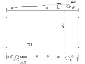 7 599 р. Радиатор основной для TOYOTA ESTIMA MCR30W 1MZFE 2000-2005  с доставкой в г. Кемерово. Увеличить фотографию 3