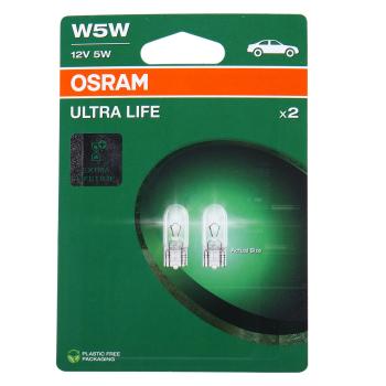189 р. Лампа 12V W5W T10W W2.1x9.5d блистер (2шт.) Ultra Life OSRAM  с доставкой в г. Кемерово. Увеличить фотографию 1