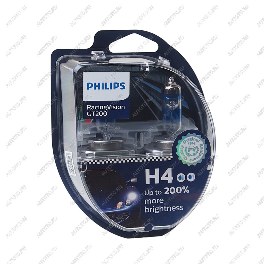 2 779 р. Лампа 12V H4 6055W P43t-38 +200% бокс (2шт.) Racing Vision GT 200 PHILIPS  с доставкой в г. Кемерово